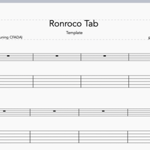 MuseScore 4 - Ronroco Tab Templates - (DGBEB & CFADA)